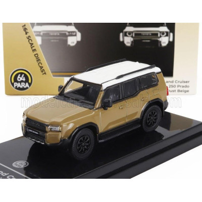 PARAGON MODELS TOYOTA LAND CRUISER SERIES 250 RHD 2024 - LIGHT BROWN WHITE 1/64