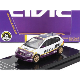 PARAGON MODELS HONDA CIVIC TYPE R EP3 SILK CUT RACING 2001 - WHITE PURPLE 1/64