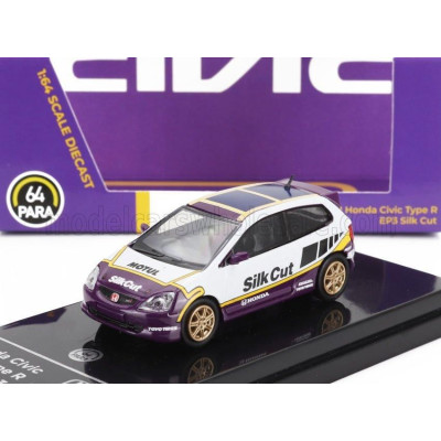 PARAGON MODELS HONDA CIVIC TYPE R EP3 SILK CUT RACING 2001 - WHITE PURPLE 1/64