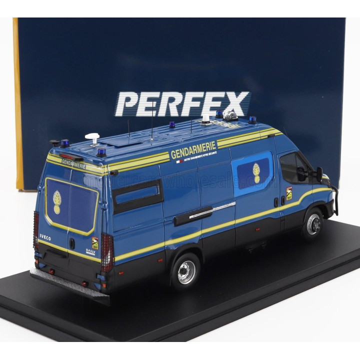 PERFEX IVECO FIAT DAILY VAN LONG GENDARMERIE PC POLICE 2024 - BLUE YELLOW 1/43