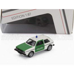 SCHUCO VOLKSWAGEN GOLF MKI POLIZEI 1974 - GREEN WHITE 1/87