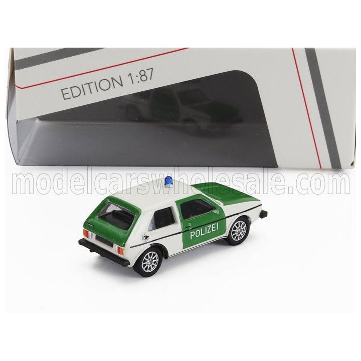 SCHUCO VOLKSWAGEN GOLF MKI POLIZEI 1974 - GREEN WHITE 1/87