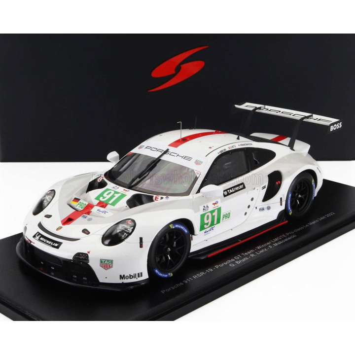 SPARK MODEL PORSCHE 911 991-2 4.2L TEAM PORSCHE GT N 91 WINNER LMGTE PRO CLASS 24h LE MANS 2022 GIANMARIA BRUNI - RICHARD LIETZ 