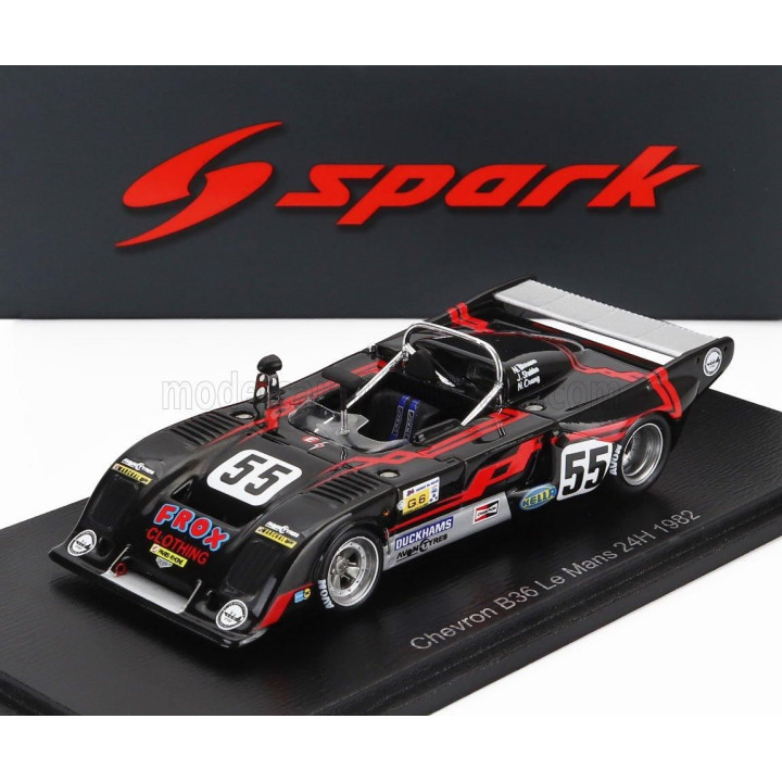 SPARK MODEL CHEVRON B36 1750cc S4 TEAM CHEVRON RACING CAR N 55 24h LE MANS 1982 MARTIN BIRRANE - JOHN SHELDON - NEIL CRANG - BLA