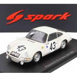 SPARK MODEL PORSCHE 911S 1991cc COUPE TEAM J.FRANC N 43 24h LE MANS 1967 ANTONY FISCHABER - JACQUES DEWES - WHITE 1/43
