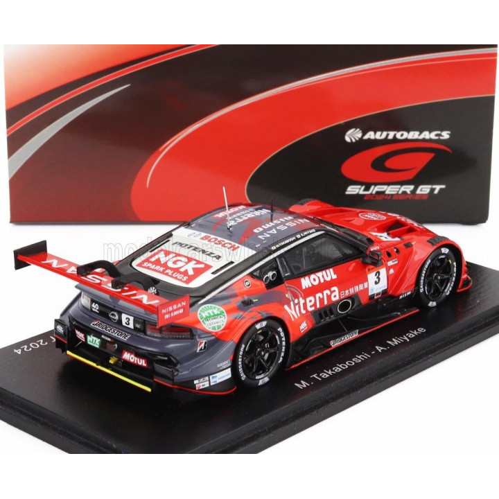 SPARK MODEL NISSAN Z TEAM NISMO NDDP N 3 GT500 CLASS SUPER GT 2024 MITSUNORI TAKABOSKI - ATSUSHI MIYAKE - RED BLACK 1/43