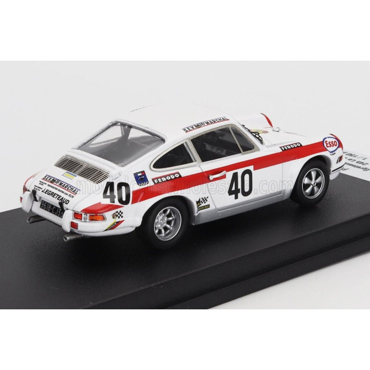 TROFEU PORSCHE 911S COUPE N 40 24h LE MANS 1971 JEAN EGRETEAUD - JEAN MARIE JACQUEMIN - WHITE RED 1/43