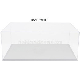 VETRINA DISPLAY BOX VETRINA DISPLAY BOX BOX FOR 1/18 BASE IN PLASTICA BIANCA - PLASTIC BASE WHITE - Lungh.LENGTH cm 33.5 X Largh