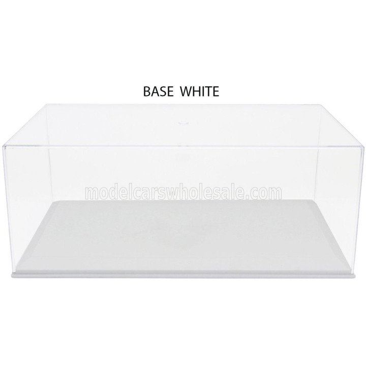 VETRINA DISPLAY BOX VETRINA DISPLAY BOX BOX FOR 1/18 BASE IN PLASTICA BIANCA - PLASTIC BASE WHITE - Lungh.LENGTH cm 33.5 X Largh