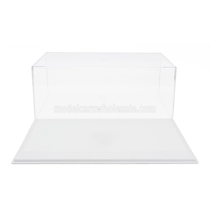 VETRINA DISPLAY BOX VETRINA DISPLAY BOX BOX FOR 1/18 BASE IN PLASTICA BIANCA - PLASTIC BASE WHITE - Lungh.LENGTH cm 33.5 X Largh