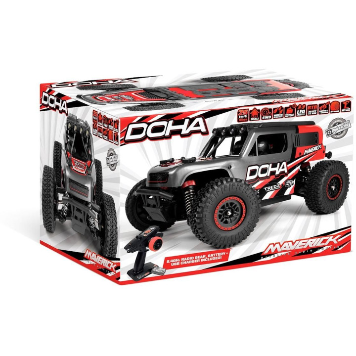 Maverick Doha 1/20 4WD Electric Truck - Červený