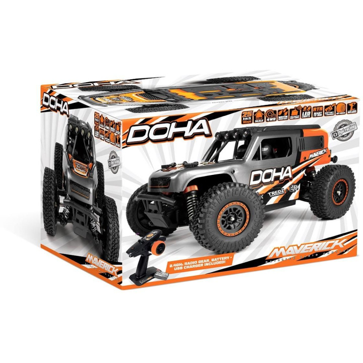 Maverick Doha 1/20 4WD Electric Truck - Oranžový
