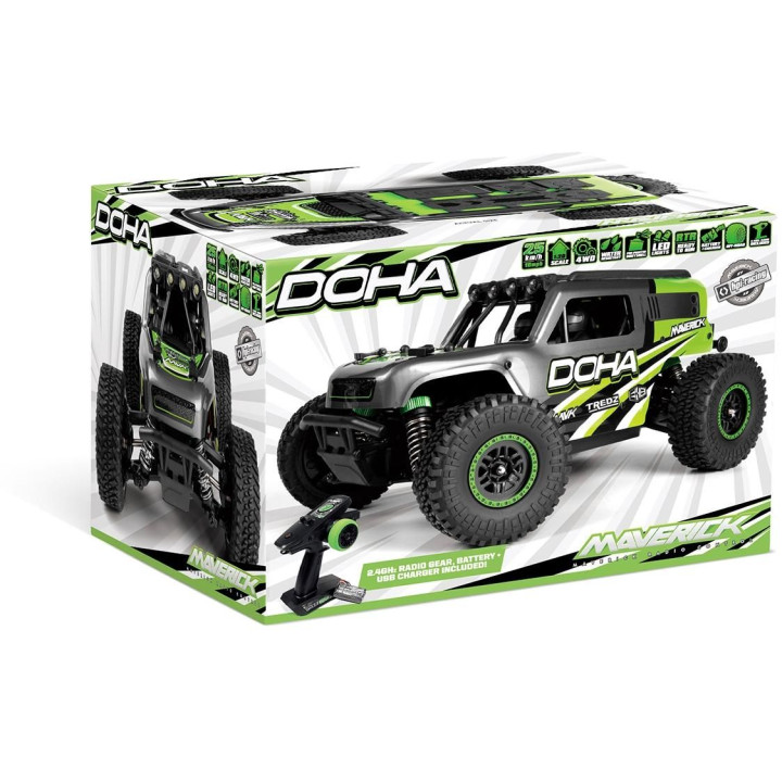Maverick Doha 1/20 4WD Electric Truck - Zelený
