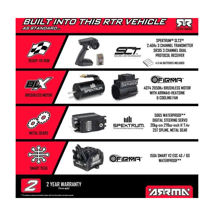 Arrma Kraton 6S BLX V6 1:8 4WD Extreme Bash RTR černá