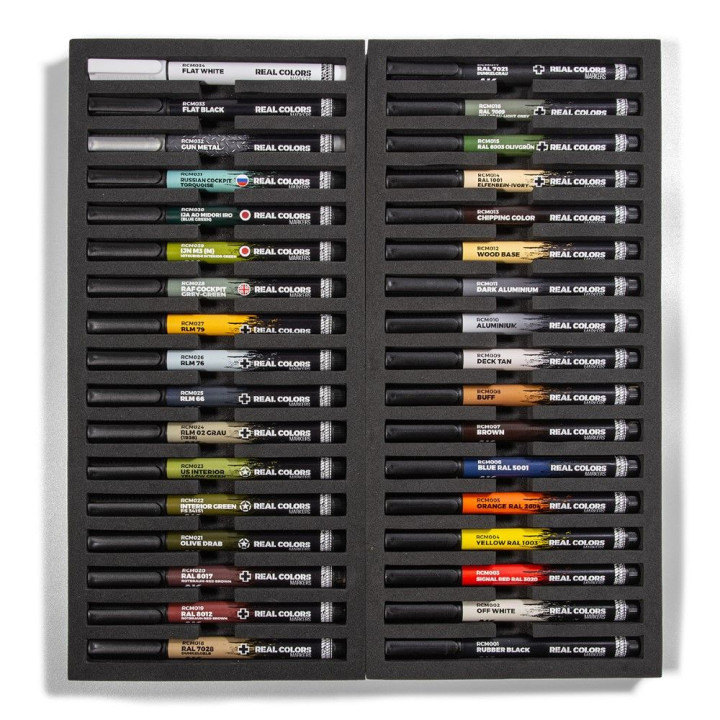 SPECIAL BOX REAL COLORS MARKERS - 34 units