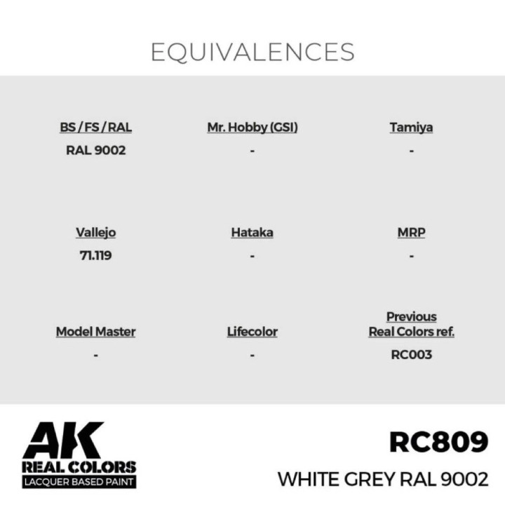 White Grey RAL 9002 17 ml