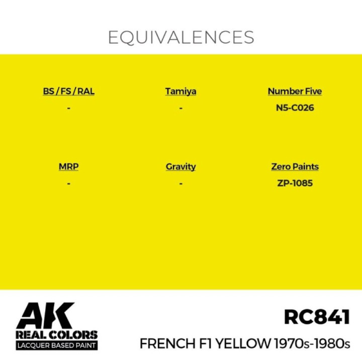 French F1 Yellow 1970s-1980s 17ml
