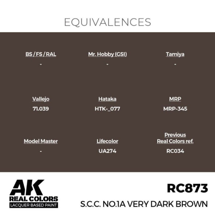 S.C.C. No.1A Very Dark Brown 17 ml