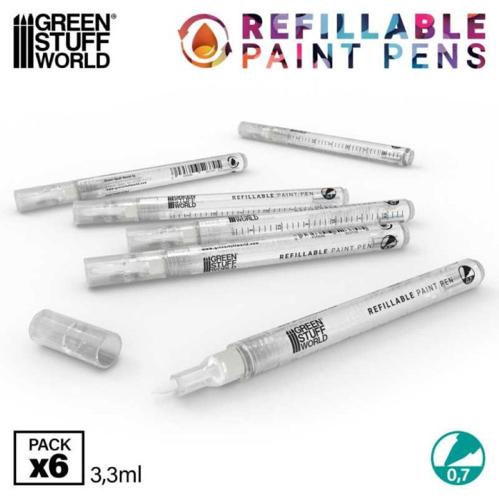 Refillable paint pen 0.7 (pack x6) / Plniteľná fixka 0,7 (balenie x6)