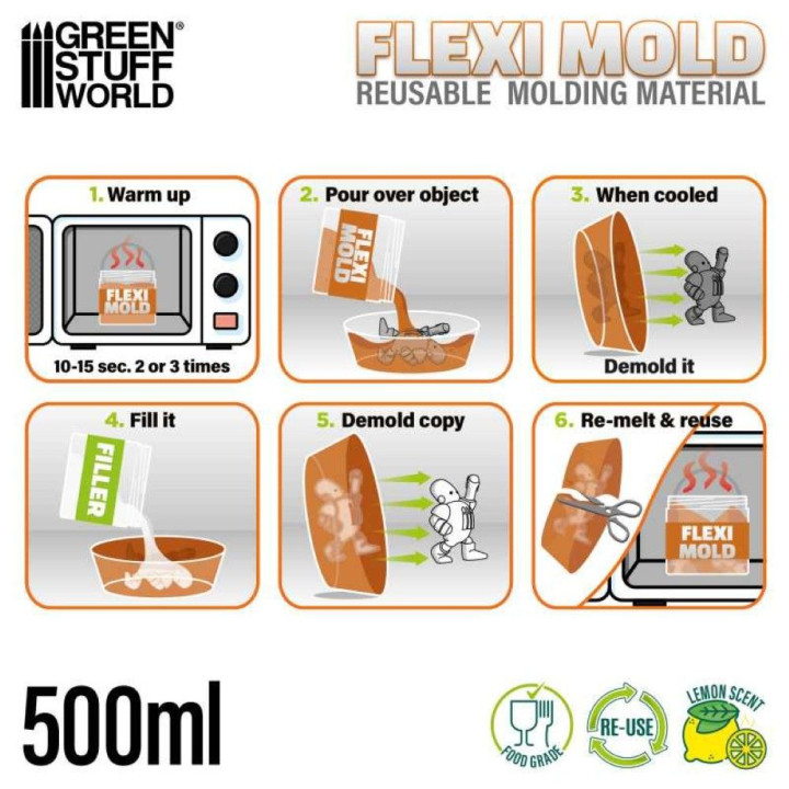 Flexi Mold - Reusable Molding Material / Flexi Mold - opakovane použiteľný formovací materiál