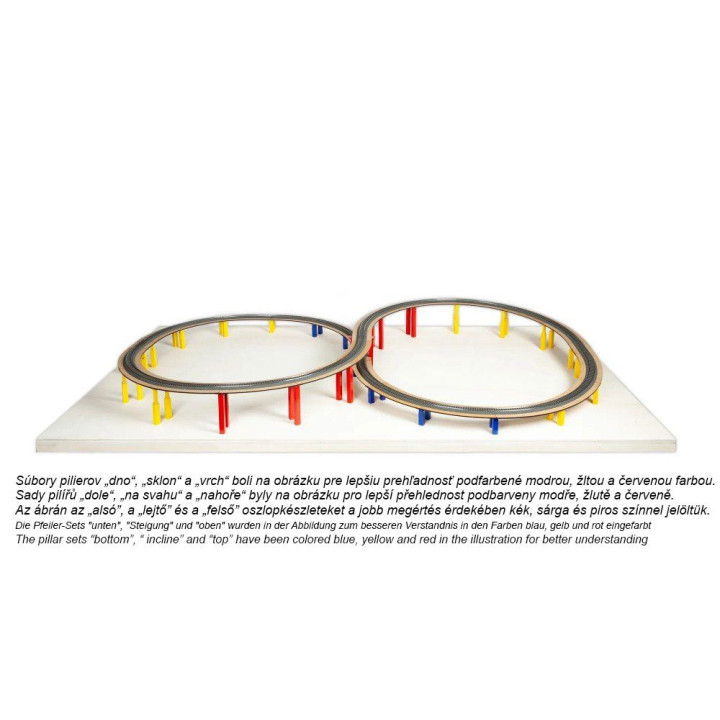 NOCH easy TRACK Pillar Set, Bottom / spodná časť H0, TT, N, 10 pilierov