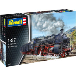 Plastic ModelKit lokomotiva 02167 - Express Locomotive BR 18 505 with Tender 2'3' T38 (1:87)