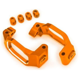 Traxxas závěs těhlice hliníkový oranžově eloxovaný (pár)
