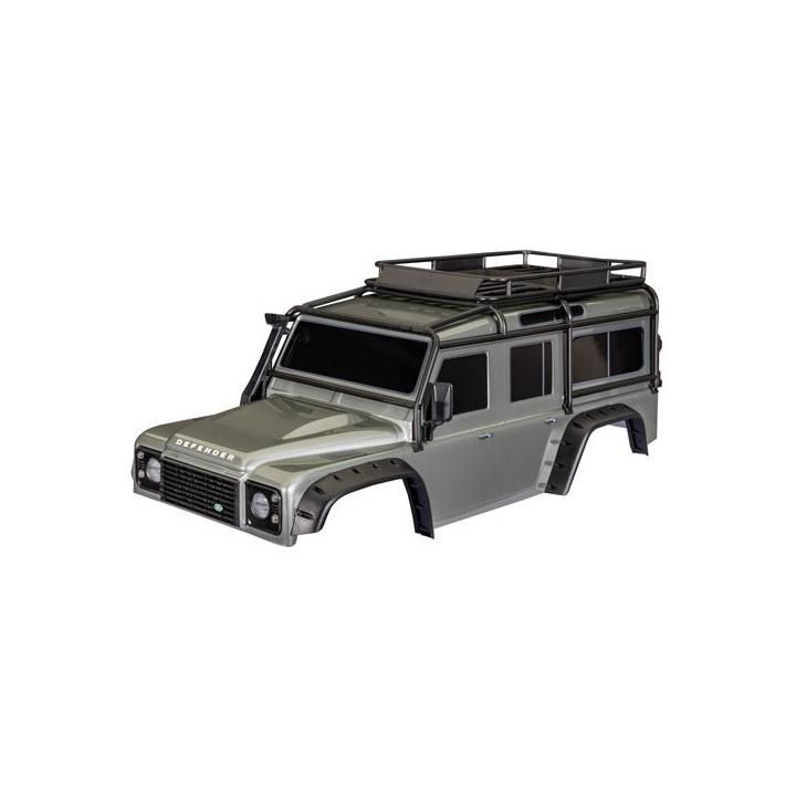 Traxxas karosérie TRX-4 Land Rover Defender stříbrná (bezsponková)