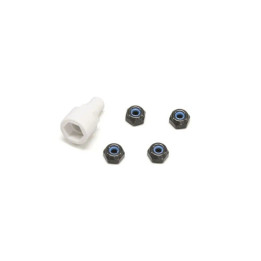 Nylon Alu Wheel Nut Kyosho Mini-Z (4) Black