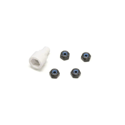 Nylon Alu Wheel Nut Kyosho Mini-Z (4) Black