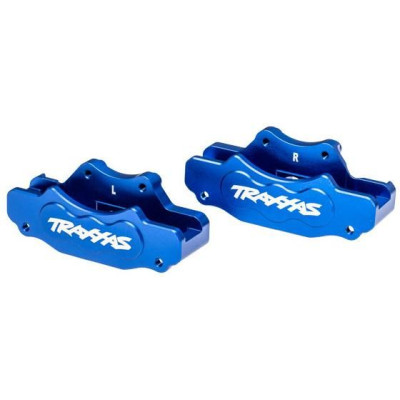Traxxas třmen přední brzdy hliníkový modrý (pár)