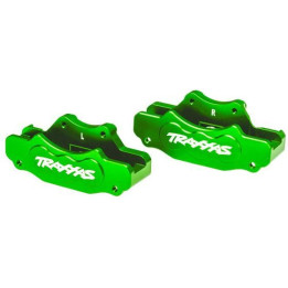 Traxxas třmen přední brzdy hliníkový zelený (pár)