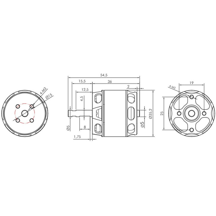 KAVAN Brushless Motor PRO 3536-1150