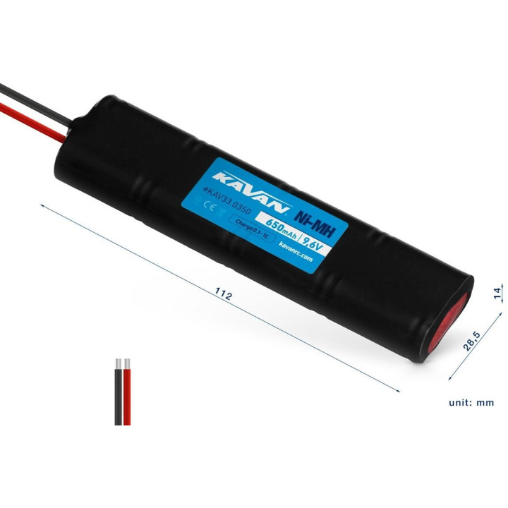 KAVAN NiMH 650mAh/9,6V