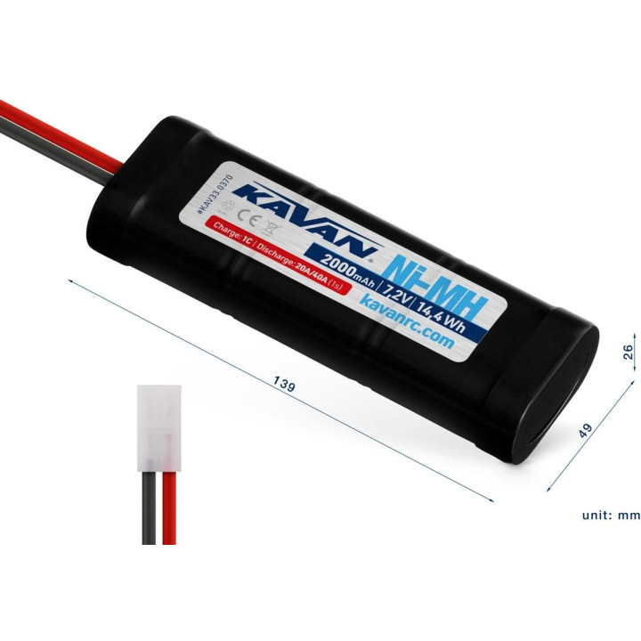 KAVAN NiMH 2000mAh/7,2V + Tamiya