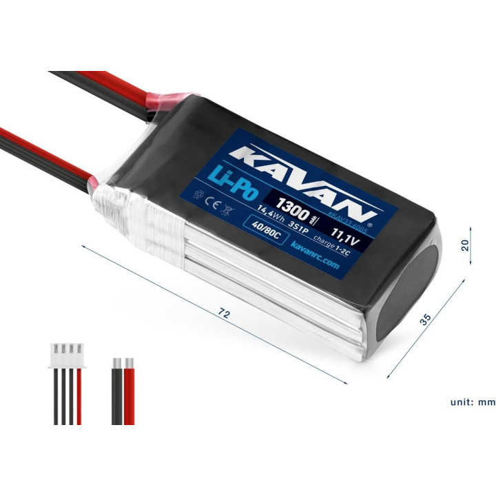KAVAN Li-Po 1300mAh/11,1V 40/80C 14,4Wh