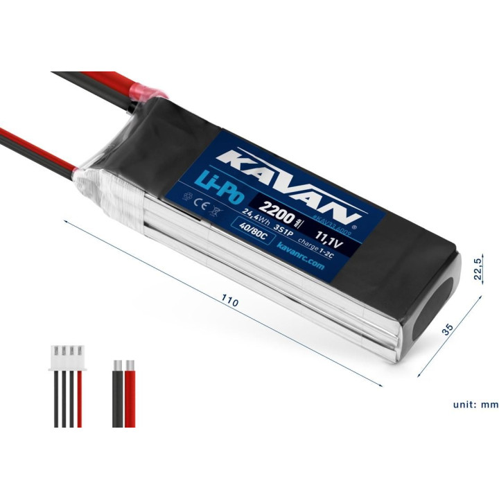 KAVAN Li-Po 2200mAh/11,1V 40/80C 24,4Wh