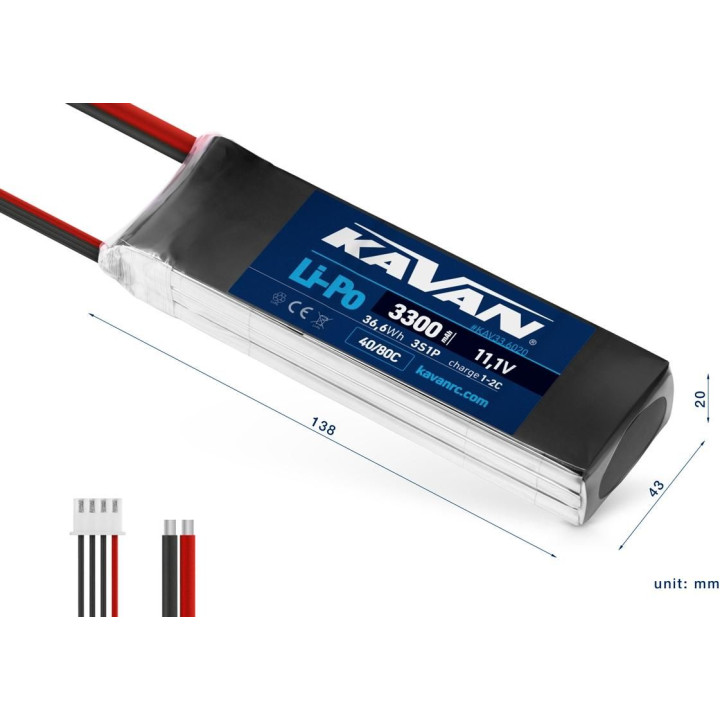 KAVAN Li-Po 3300mAh/11,1V 40/80C 36,6Wh