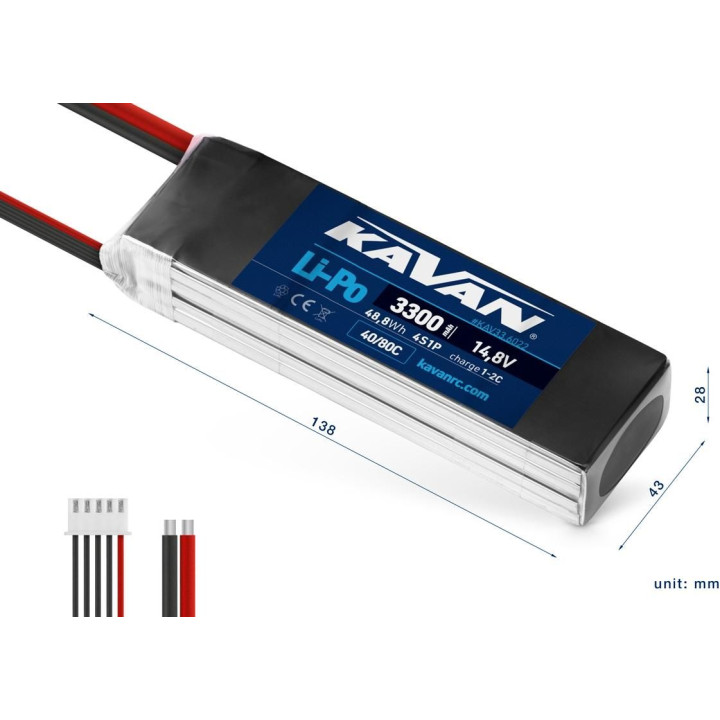 KAVAN Li-Po 3300mAh/14,8V 40/80C 48,8Wh