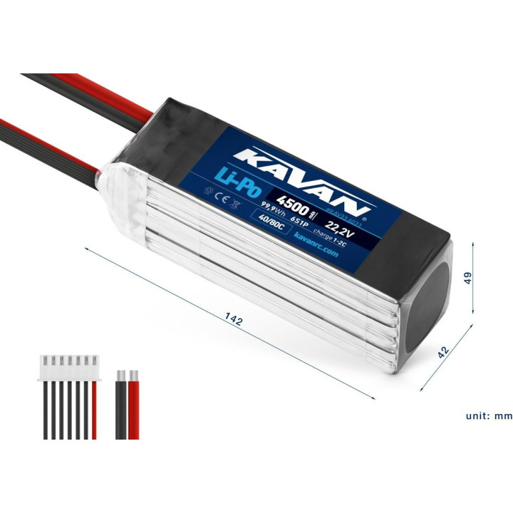 KAVAN Li-Po 4500mAh/22,2V 40/80C 99.9Wh