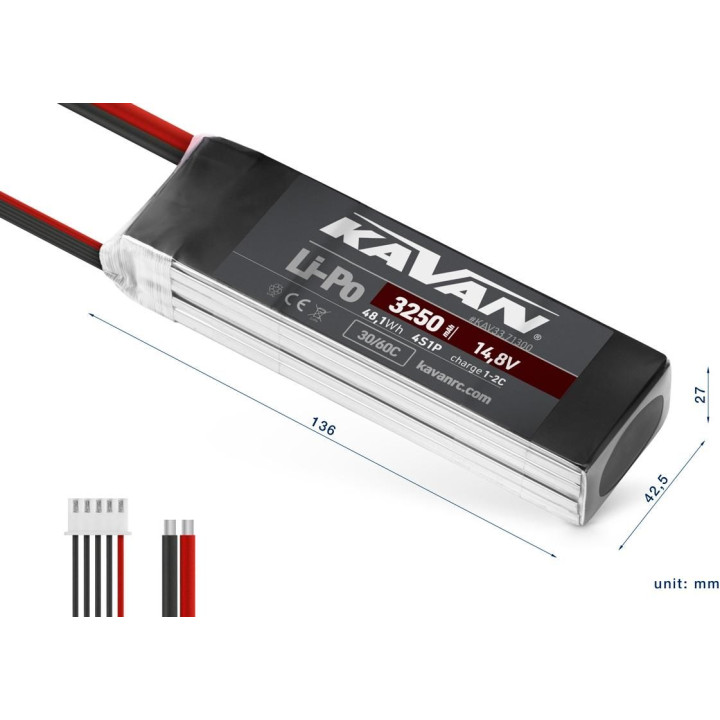 KAVAN Li-Po 3250mAh/14,8V 30/60C Air pack