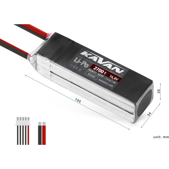 KAVAN Li-Po 2700mAh/14,8V 30/60C Air pack