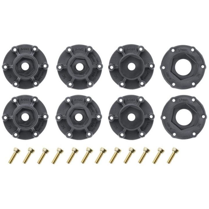 SC-MAGLEV 1/10, 12mm, 14mm a 17mm odnímatelný hex, Černé disky, 2 ks