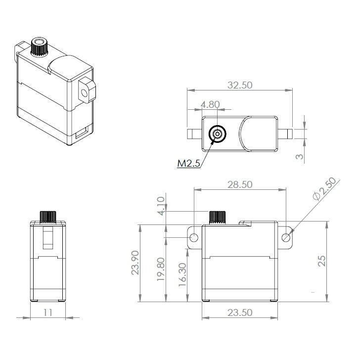 HV6150 (0.159s/60°, 10.9kg.cm)