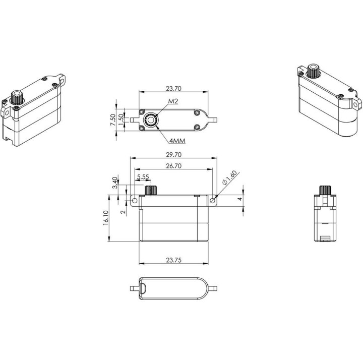 HS75 (0.087s/60°, 4.0kg.cm)