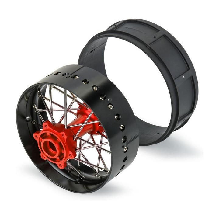 Pro-Line disk zadní Pro-Spec V2 Bead, hliník, černý/červený: Promoto-SM