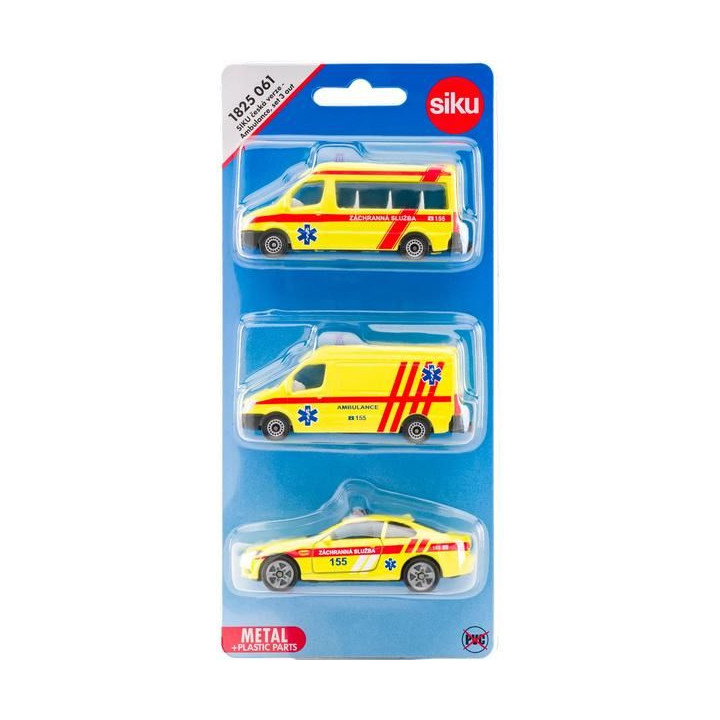 SIKU Blister - Ambulance sada 3 aut (česká verze) 1:50
