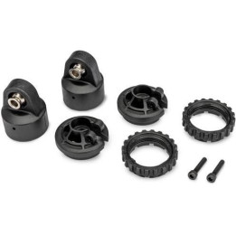 Traxxas hlava tlumiče GT-Maxx, spodní misky, matice (pro 2 tlumiče)