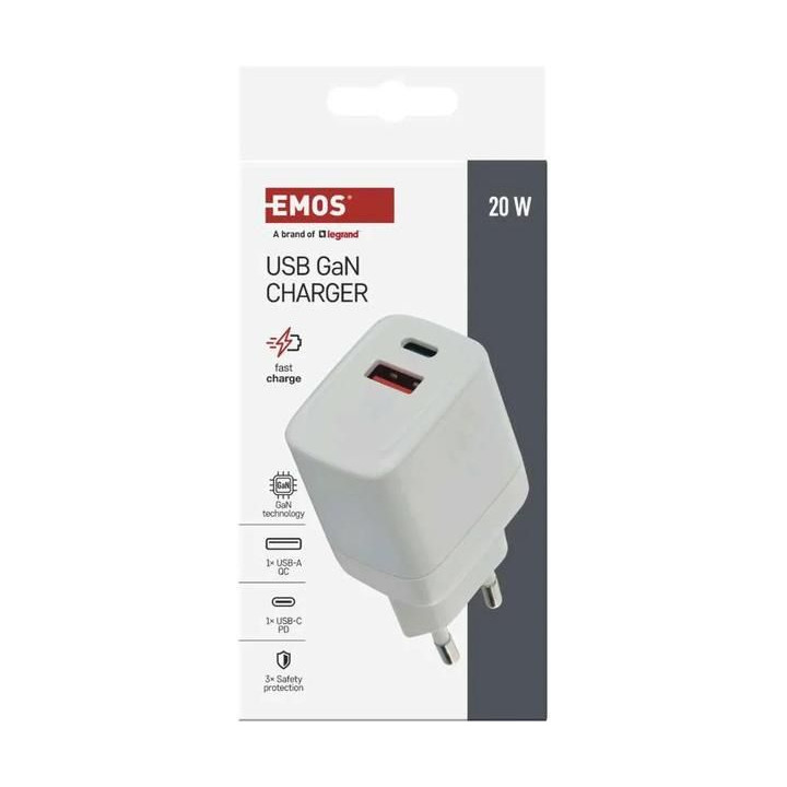 Síťový USB adaptér (zdroj) GaN PD 20W