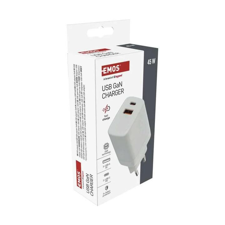 Síťový USB adaptér (zdroj) GaN PD 45W